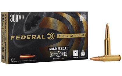 FEGM308OTM1_1 Federal Gold Medal CenterStrike .308 Win 168gr OTM 20/Box