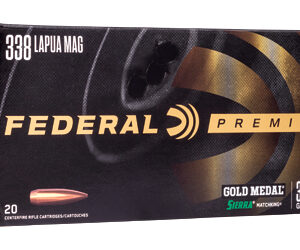 Federal Premium Gold Medal .338 Lapua Mag 300gr MatchKing 20rd