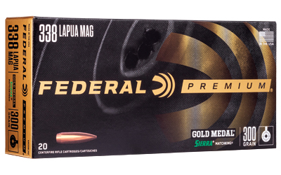 Federal Premium Gold Medal .338 Lapua Mag 300gr MatchKing 20rd