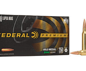 Federal Premium Gold Medal .338 Lapua 250gr Sierra MatchKing BTHP – 20rd