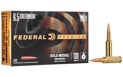 FEGM65CRDBH130_1 Federal Gold Medal 6.5 Creedmoor 130gr Berger Hybrid, 20rd