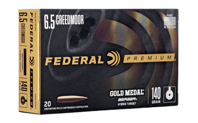 FEGM65CRDBH2_1 Federal Gold Medal 6.5 Creedmoor 140gr Match Ammo, 20rd