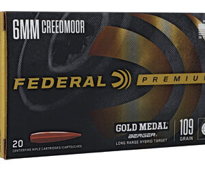 Federal Gold Medal Berger Hybrid 6mm Creedmoor 109gr 20rd