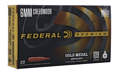 FEGM6CRDLRHT1_1 Federal Gold Medal Berger Hybrid 6mm Creedmoor 109gr 20rd