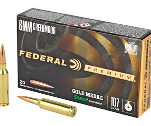 Federal Gold Medal 6mm Creedmoor 107gr Sierra MatchKing 20rd