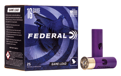 FEH1608_1 Federal Game-Shok Upland 16ga 2.75in 1oz #8 Shot, 25rd