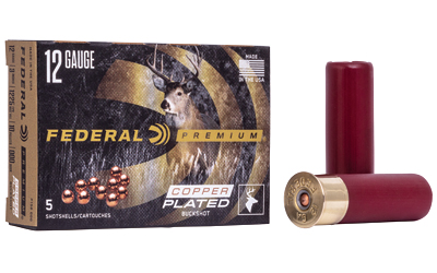 FEP158000_1 Federal Premium Vital-Shok 12ga 3″ #000 Buckshot 5rd Box