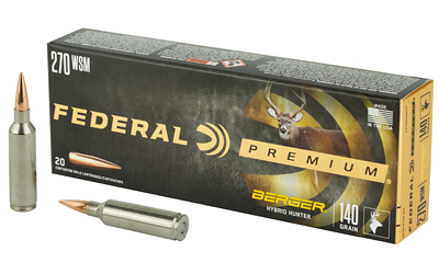 FEP270WSMBCH1_1 Federal Premium .270 WSM 140 gr Berger Hybrid Hunter – 20 ct