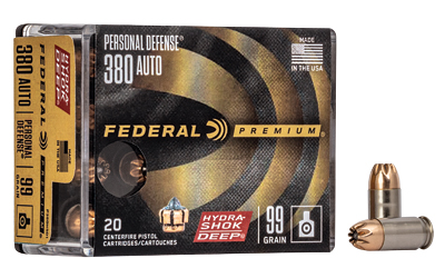 Federal Premium Hydra-Shok Deep .380 ACP 99 gr, 20 rd