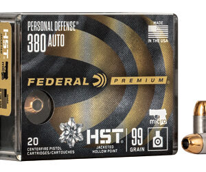 Federal Premium .380 ACP 99gr HST JHP 20rd