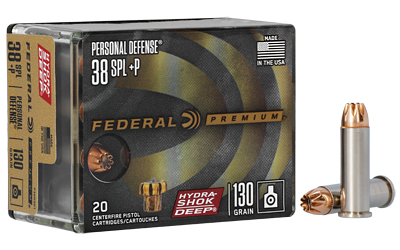 FEP38HSD1_1 Federal Hydra-Shok Deep .38 Special +P 20rd Box