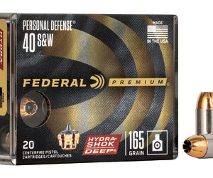Federal Premium Hydra-Shok Deep .40 S&W 165gr JHP 20rd