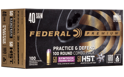 Federal Practice & Defend .40 S&W 180 gr HST/Syntech 100 rd