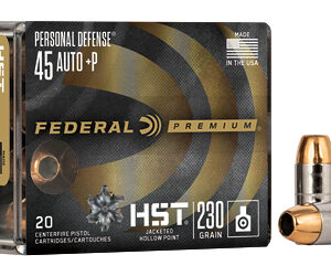 Federal Premium 45 ACP +P 230 gr HST JHP 20rd