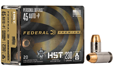 Federal Premium 45 ACP +P 230 gr HST JHP 20rd