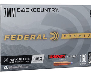 Federal Premium 7mm Backcountry 168gr Barnes LRX, 20rd