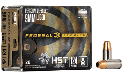 Federal Premium HST 9mm 124gr JHP 20rd Box