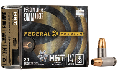Federal Premium HST 9mm Luger 147 gr JHP, 20rd