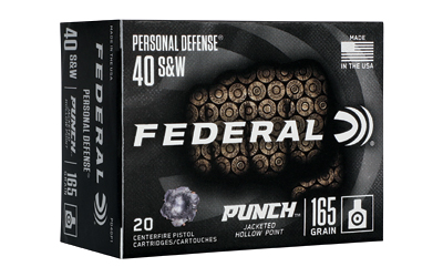 FEPD40P1_1 Federal Punch .40 S&W 165gr JHP 20rd