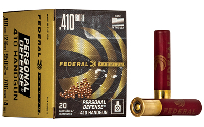 FEPD412JGE4_1 Federal Premium Personal Defense .410 Bore 7/16oz #4 20rd
