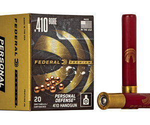 Federal Premium Personal Defense .410 3″ 9-Pellet #4 Buckshot 20rd