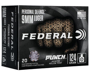 Federal Premium Punch 9mm Luger 124gr JHP – 20rd