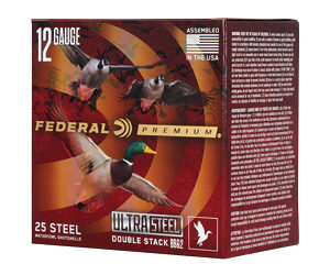 Federal Premium Ultra Steel 12ga 3in 1-1/4oz BB & #2, 25/Box