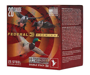 Federal Ultra Steel 20ga 3in 1oz #2 & #4 – 25rd