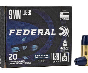 Federal Syntech Defense 9mm Luger 138 gr SJHP 20rd