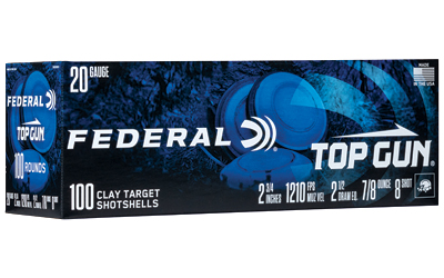 FETG201008_1 Federal Top Gun 20 Gauge 2.75″ 7/8 oz #8 100rd