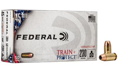FETP45VHP1_1 Federal Train+Protect .45 ACP 230 gr VHP — 50 ct
