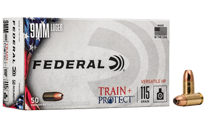 FETP9VHP1_1 Federal Train+Protect 9mm 115 gr VHP – 50 rd