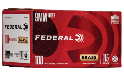 FEWM51991_1 Federal Champion 9mm 115gr FMJ – 100rd Box