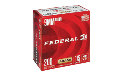 FEWM51992_1 Federal Champion 9mm Luger 115 gr FMJ — 200rd Box