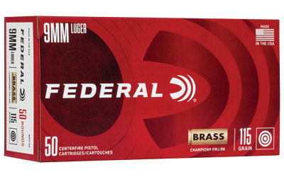 FEWM5199_1 Federal Champion 9mm Luger 115 gr FMJ – 50 Rounds