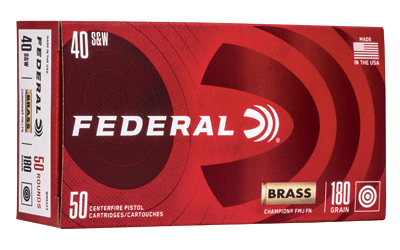 FEWM5223_1 Federal Champion 40 S&W 180gr FMJ 50rd Box