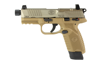 FN 502 Tactical 22 LR 4.6 in Threaded Barrel FDE