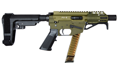 FRDFX9P4S-ODG_1 Freedom Ordnance FX9P 9mm 4″ SBA3 Pistol ODG