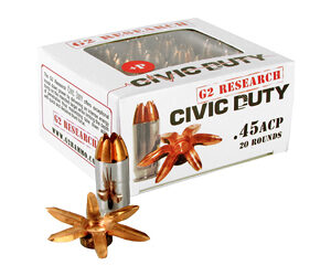 G200617_1 G2 Research Civic Duty .45 ACP Copper Expansion 20/Box