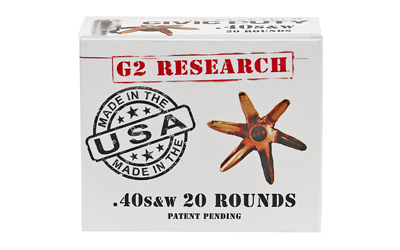 G200620_1 G2 Research Civic Duty .40 S&W 122 gr 20rd Box