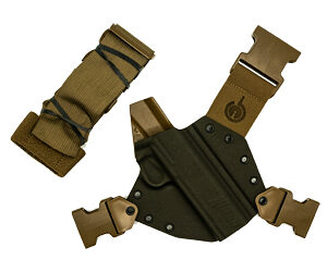 GunfightersINC Kenai Chest Holster Right Hand 1911 w/Rail