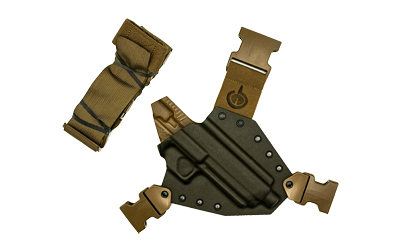GunfightersINC Kenai Chest Holster RH for Sig P320 X-Ten, Gray/Coyote