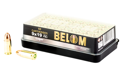 GLOBEL8606110608086_1 Belom 9mm 124Gr FMJ Brass — 50 rd Box