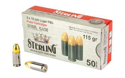 GLOSRL8698779957674_1 Sterling 9mm Luger 115gr FMJ Steel Case – 30 Rounds