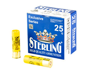 Sterling Exclusive Series 20 Gauge 2.75″ #8 Shot, 25/Box