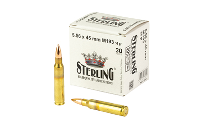 GLOSRL8698779967222_1 Sterling M193 5.56 NATO 55gr FMJ – 30 Rounds