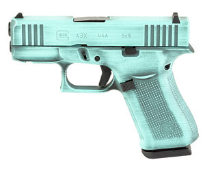 Glock 43X 9mm 10rd Robin’s Egg Blue Cerakote