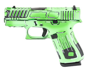 GLOCK 43X COMP 9mm 10rd — Anime Green, Ported Barrel