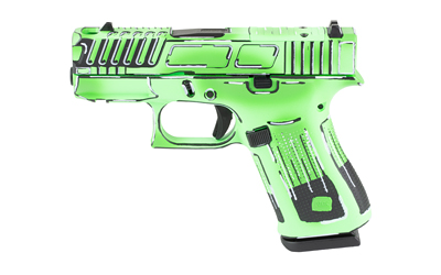 GLOCK 43X COMP 9mm 10rd — Anime Green, Ported Barrel