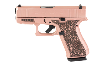 Glock G43X 9mm 10rd Rose Gold Paisley
